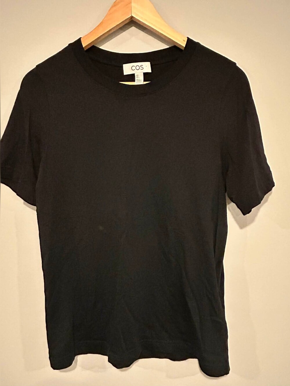 COS Black Crew-Neck Essential T-Shirt - Size Small